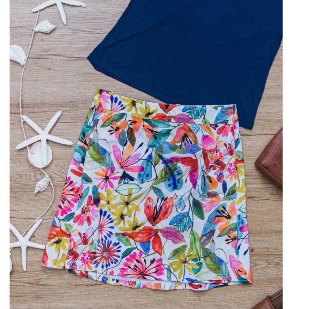 Ripskirt Hawaii | Wildflower Watercolor | Swim Suit Cover Up Wrap Skirt | XXL